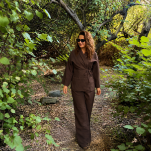 Alessia Kimono Bağlamalı Takım Acı Kahve